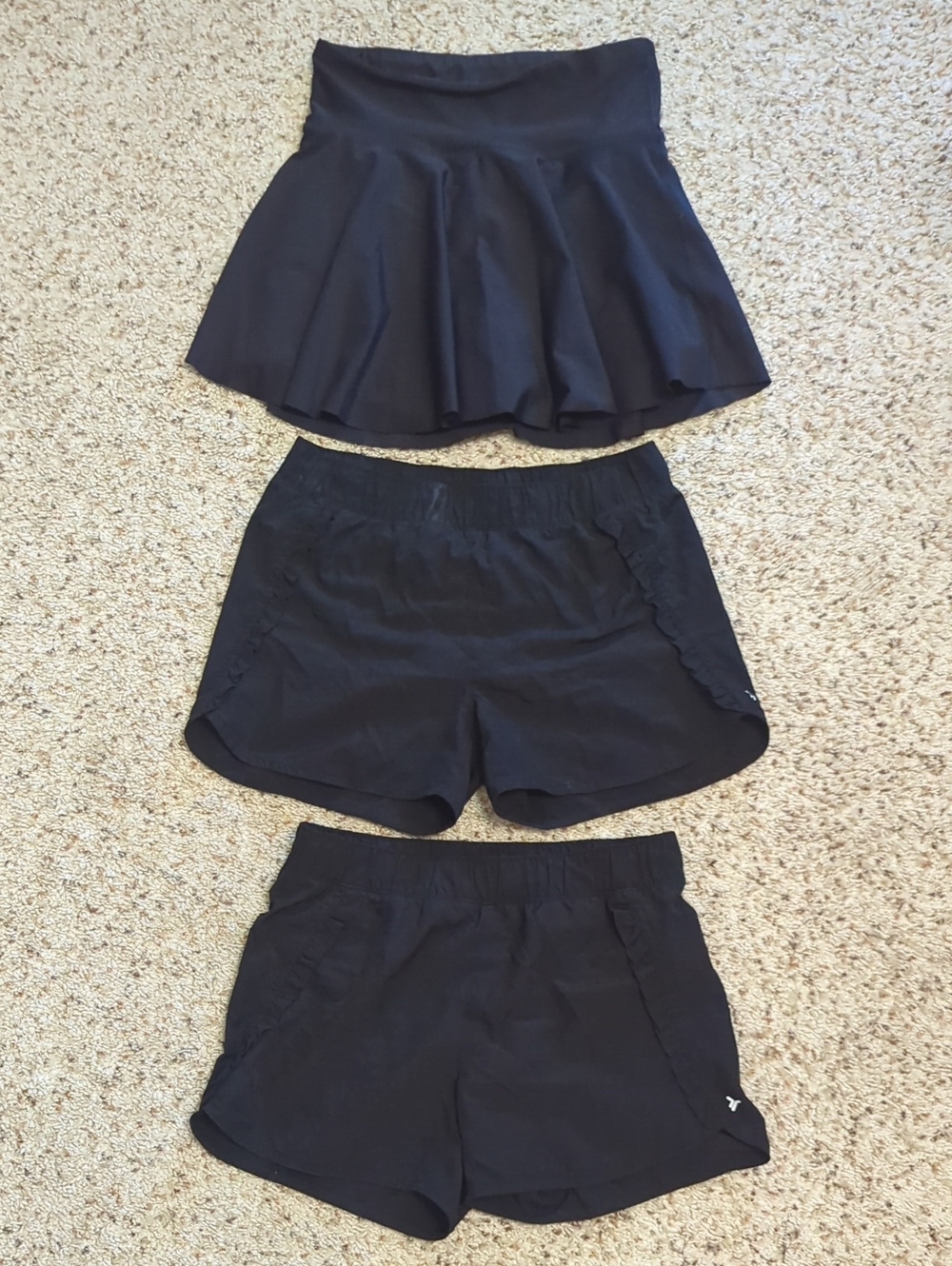 Girls Old Navy Active Black Shorts/Skort Lot, Size XL (14-16)